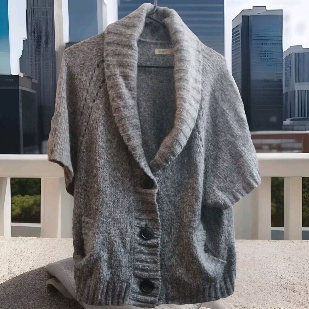 Old Navy  Gray Ladies Button Front Sweater Cardigan Size Large Fall Winter